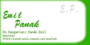 emil panak business card
