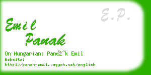 emil panak business card